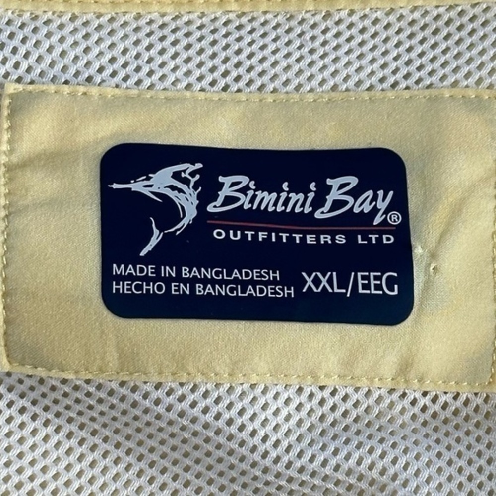 Bimini Bay Outdoor Vented Button Up Long Sleeve Fishing Shirt Men’s‎ 2XL Yellow - Picture 2 of 4